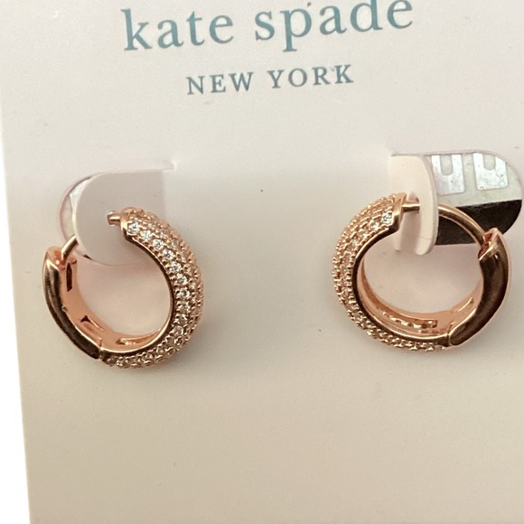 Kate Spade Rose Gold Hoop Earrings - Picture 2 of 8
